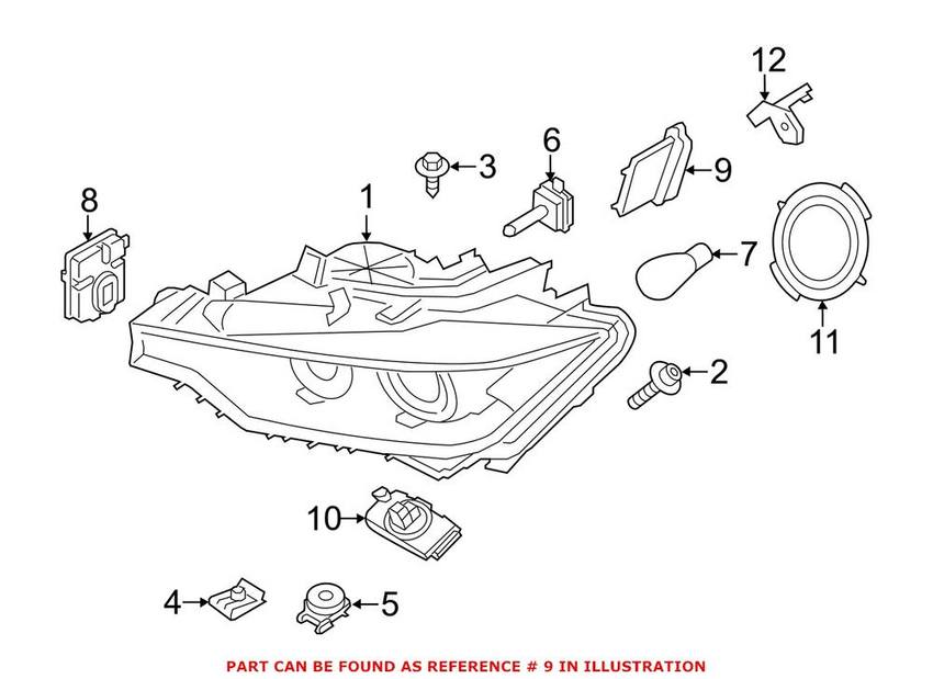 BMW High Intensity Discharge Headlight Control Module - Front 63117440879